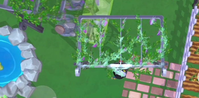 摩尔庄园建筑怎么悬在天上