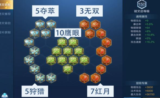 后裔射手王者荣耀出装铭文怎么搭配