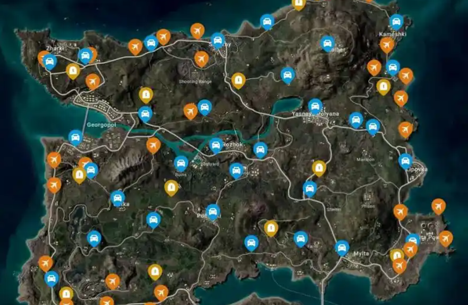 绝地求生车在哪找