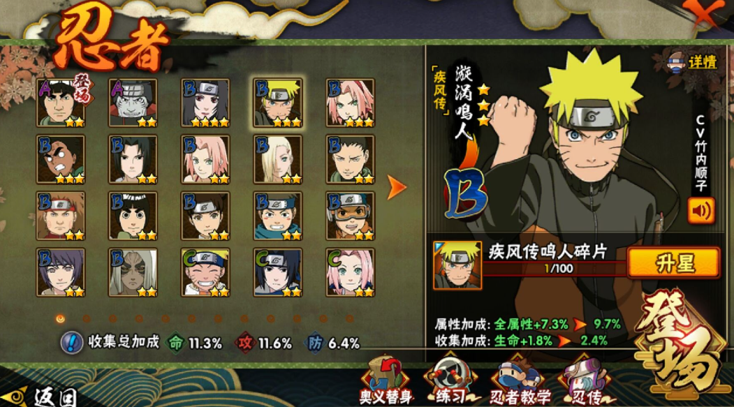 火影忍者手游b级忍者怎么样