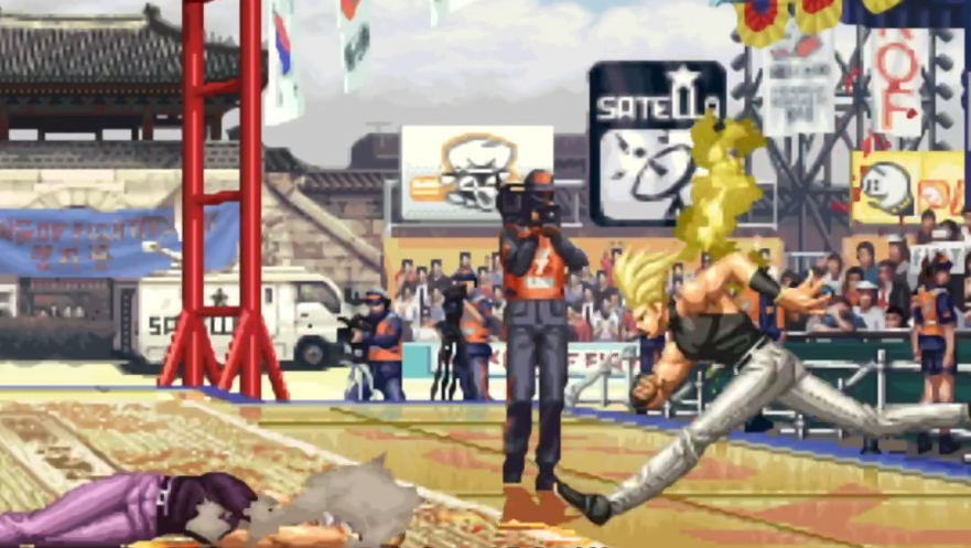 拳皇97倒地后怎么防守