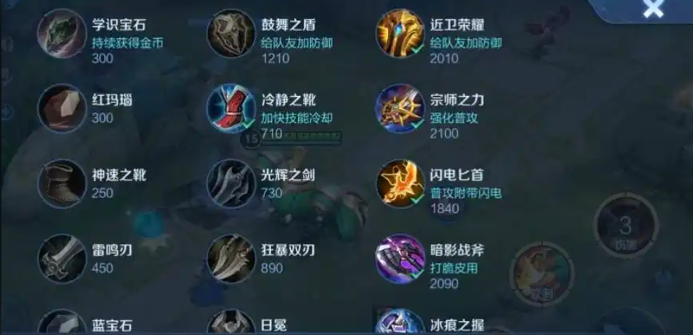 王者荣耀快速出装的是什么英雄