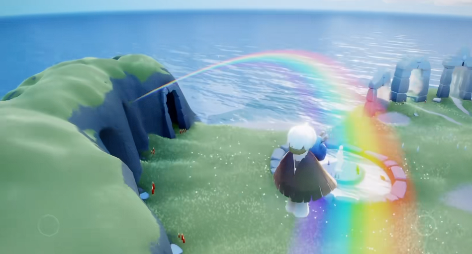 光遇千鸟城如何站在彩虹上 光遇千鸟城如何站在彩虹上