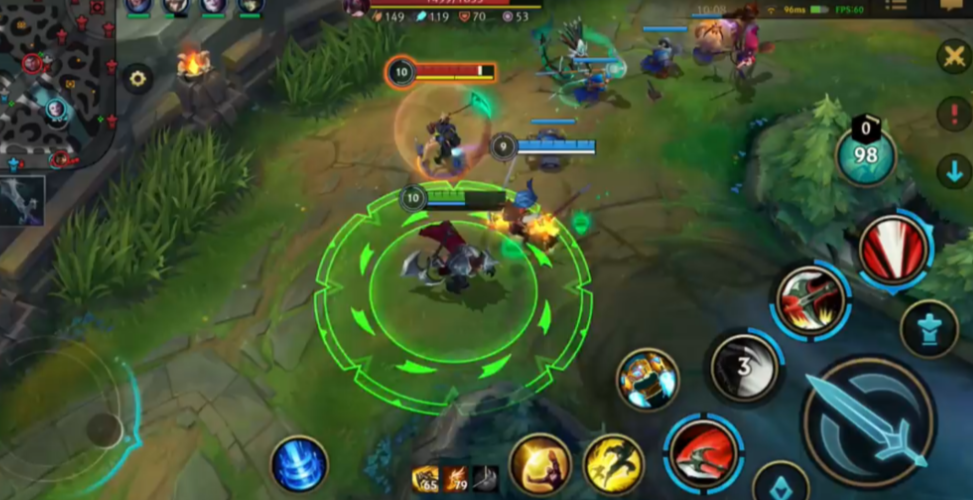 英雄联盟手游诺手如何打石头人