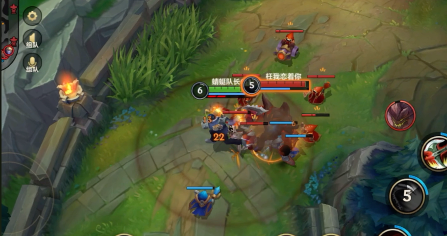 英雄联盟手游诺手如何打石头人