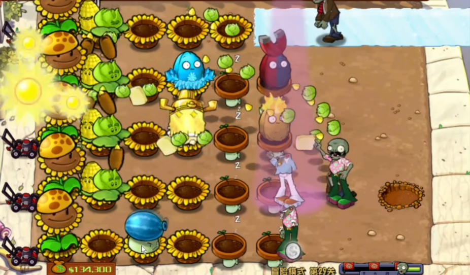 植物大战僵尸杂交版冒险29关怎么过